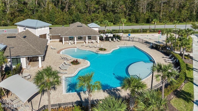 view of pool with a patio area