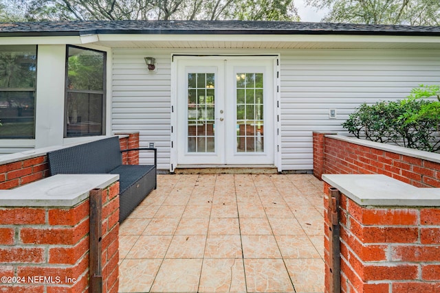 view of patio with french doors