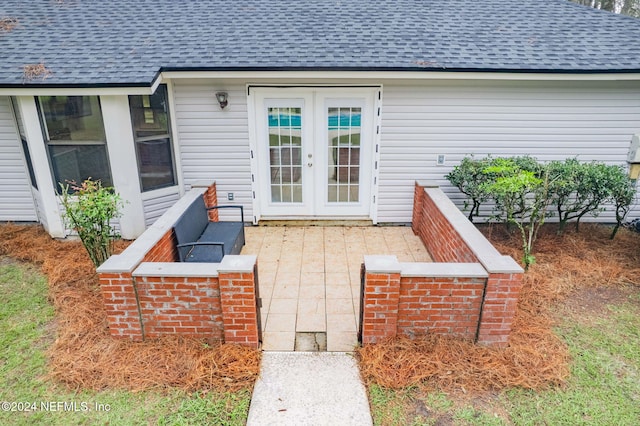 view of exterior entry with french doors