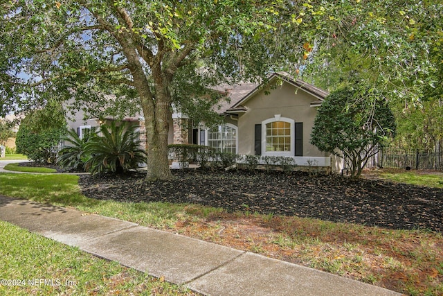 2693 Seneca Dr, Saint Johns, FL 32259 - view of property hidden behind natural elements with stucco siding and fence