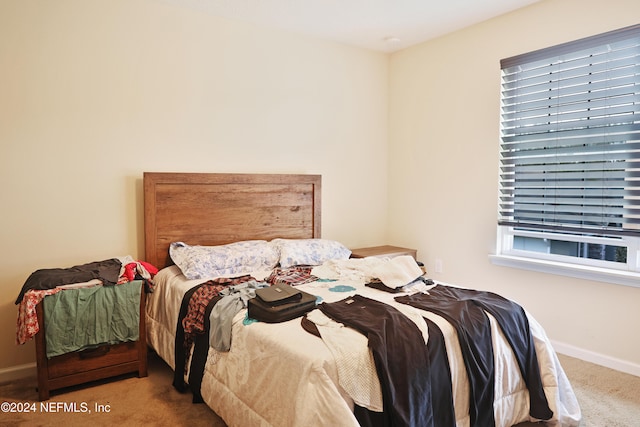 view of carpeted bedroom