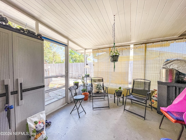 view of sunroom