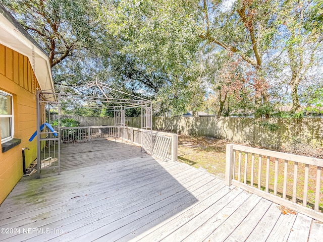 view of wooden deck