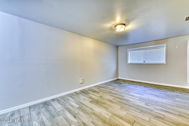 empty room featuring light hardwood / wood-style flooring