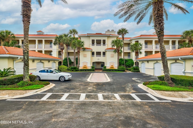 view of property featuring a garage