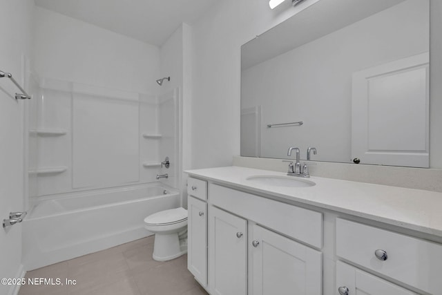 63 Bird Watch Ct, Saint Augustine, FL 32092 - bathroom featuring vanity, toilet, bathing tub / shower combination, and tile patterned floors