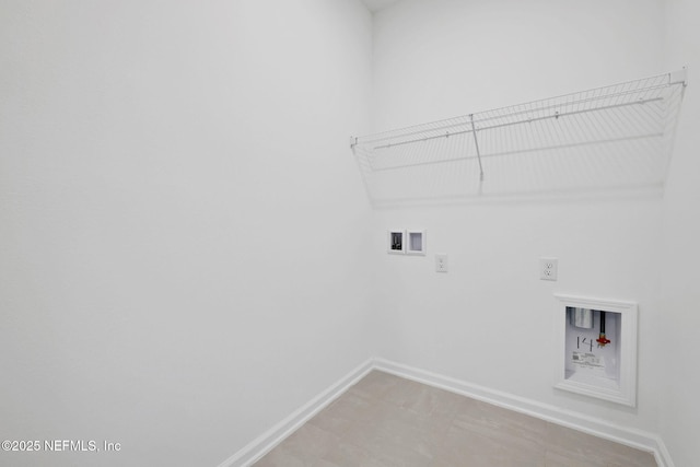 63 Bird Watch Ct, Saint Augustine, FL 32092 - laundry area featuring hookup for a washing machine, baseboards, and electric dryer hookup
