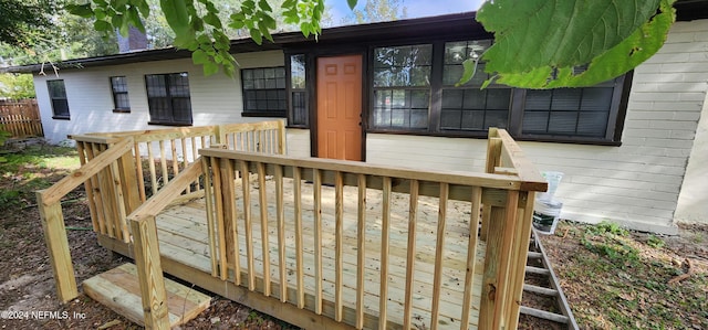 view of wooden deck