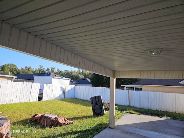 view of yard with a patio