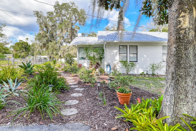 view of single story home