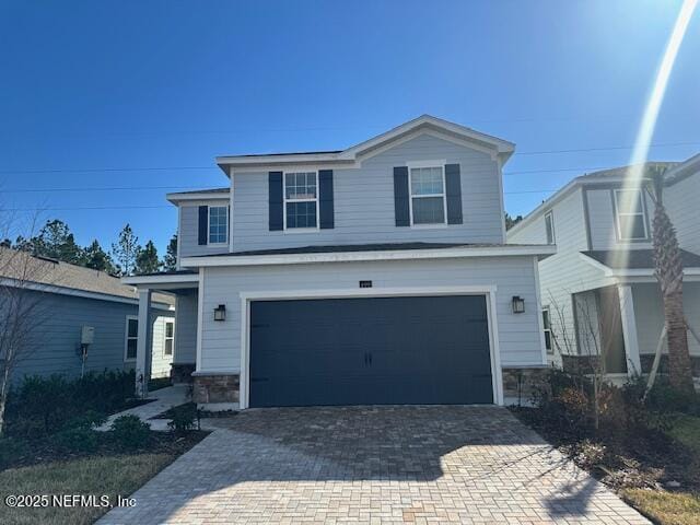 front facade featuring a garage