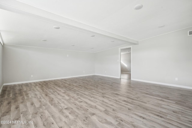 empty room featuring light hardwood / wood-style floors