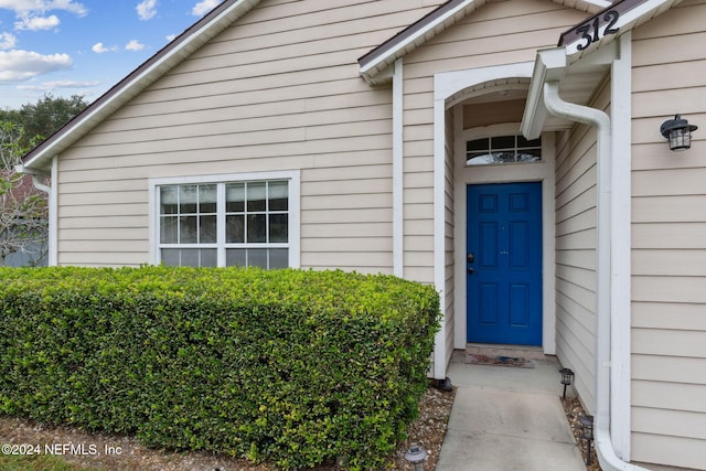 view of doorway to property