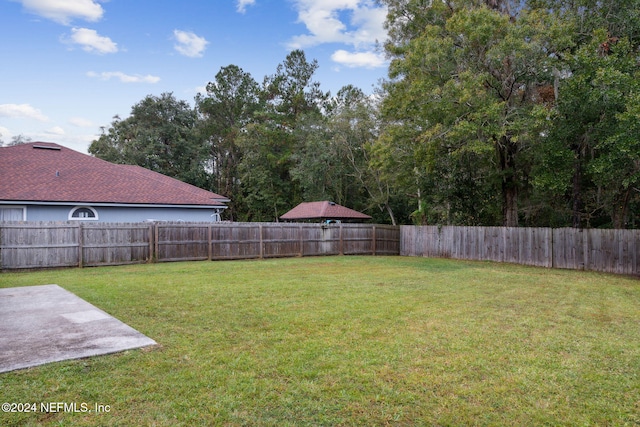 view of yard featuring a patio