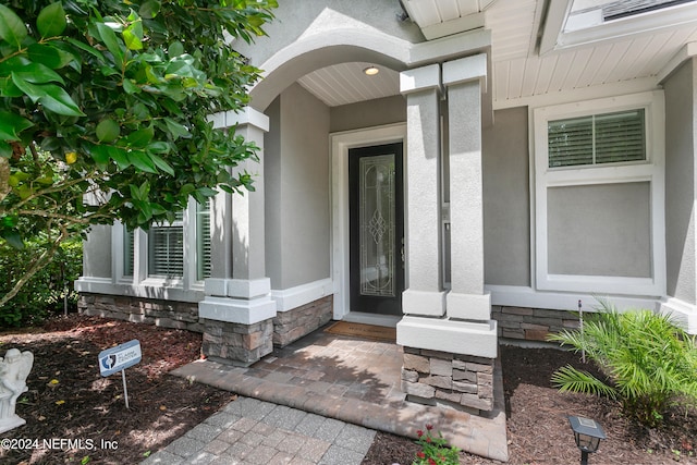 view of doorway to property