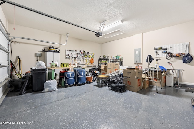 garage featuring electric panel