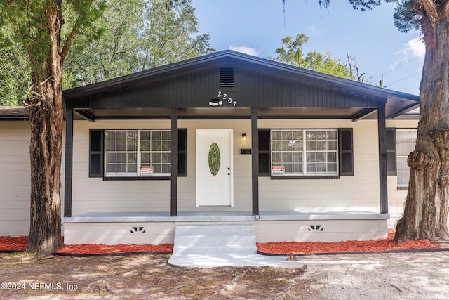 view of front of house with a porch