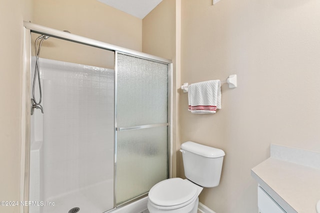 7801 Point Meadows Dr Unit 8406, Jacksonville, FL 32256 - bathroom with a shower stall, vanity, and toilet