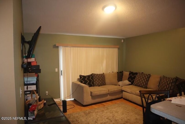 living area featuring light wood-style floors