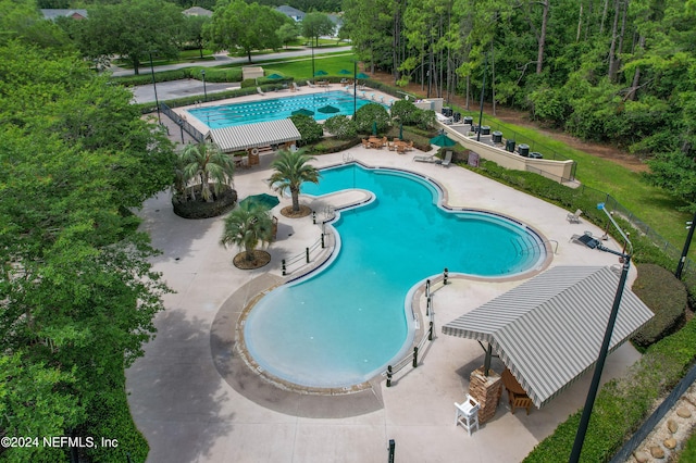 view of pool with a patio area