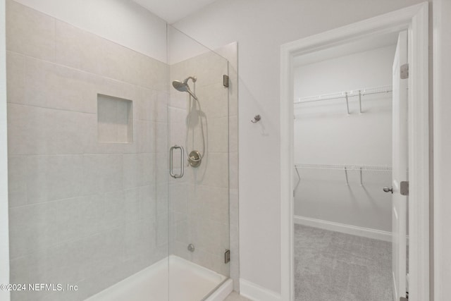 bathroom with walk in shower