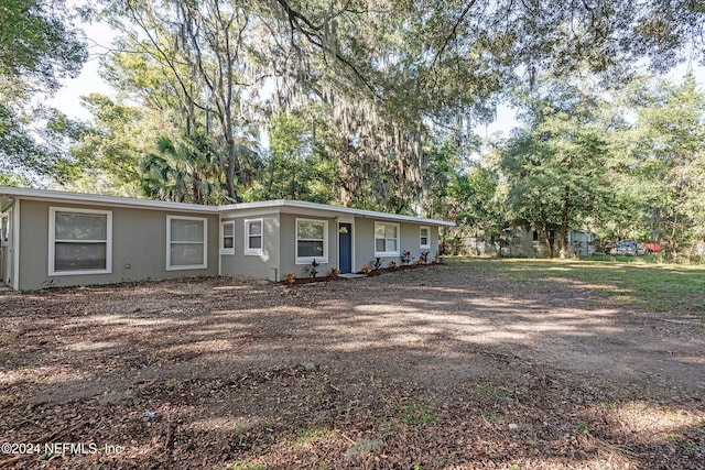 view of single story home