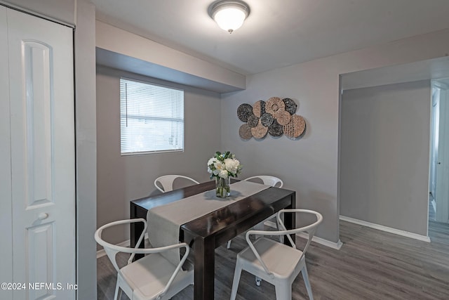 dining room featuring hardwood / wood-style flooring