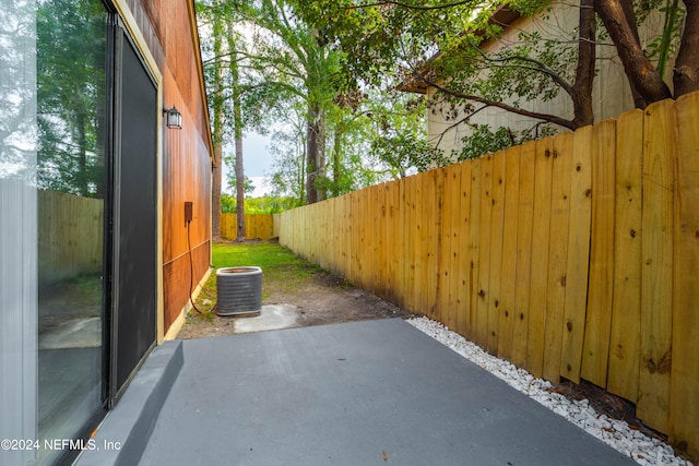 view of patio with central AC