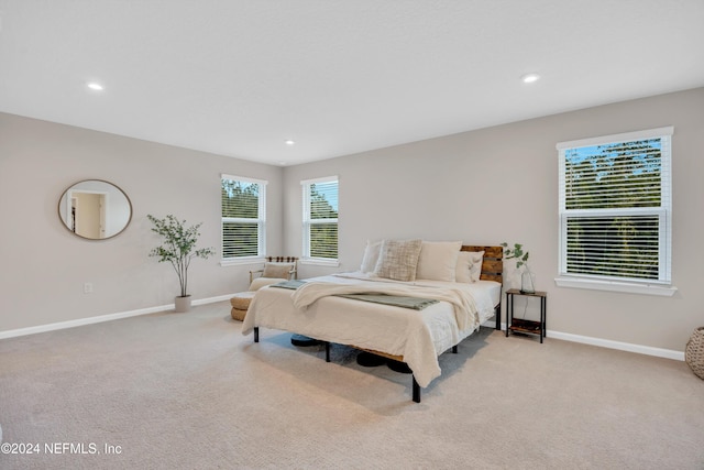 view of carpeted bedroom