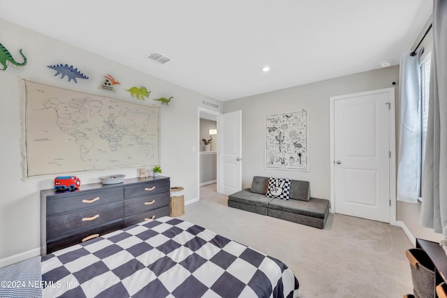 view of carpeted bedroom