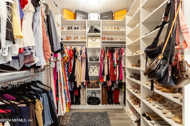 view of walk in closet