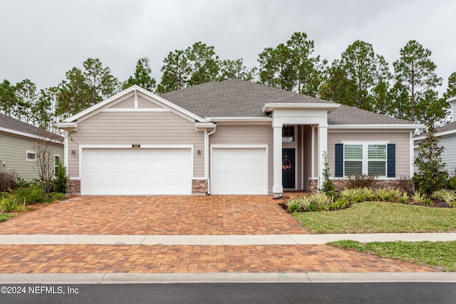 view of front of house featuring a garage