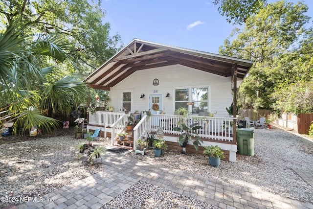 view of front of house with a porch