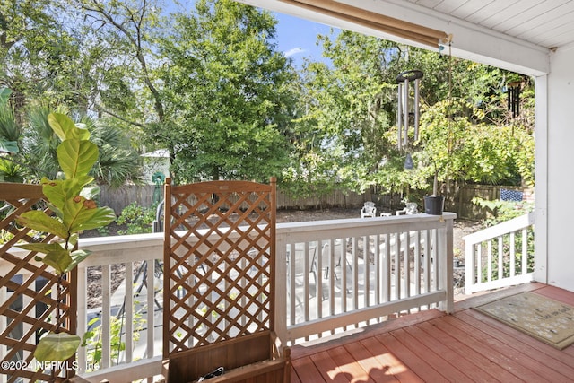 view of wooden deck