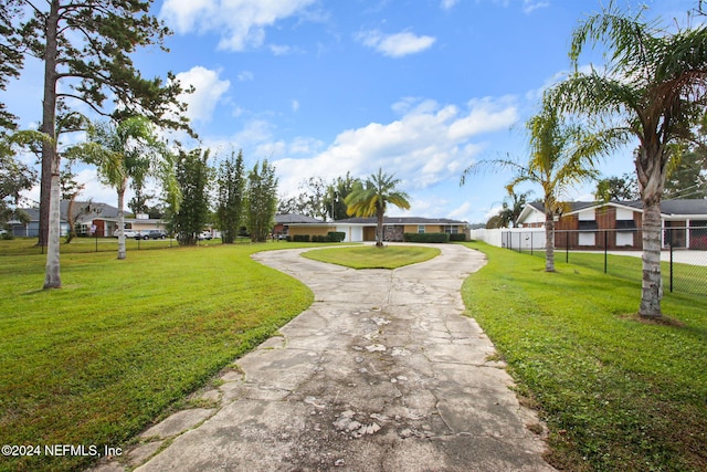 surrounding community featuring a lawn