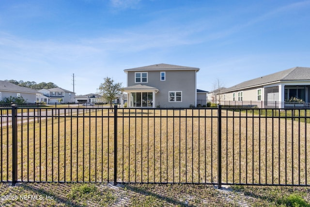 exterior space with a yard