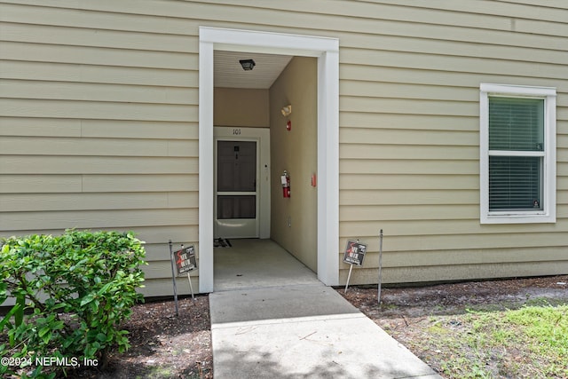 view of doorway to property