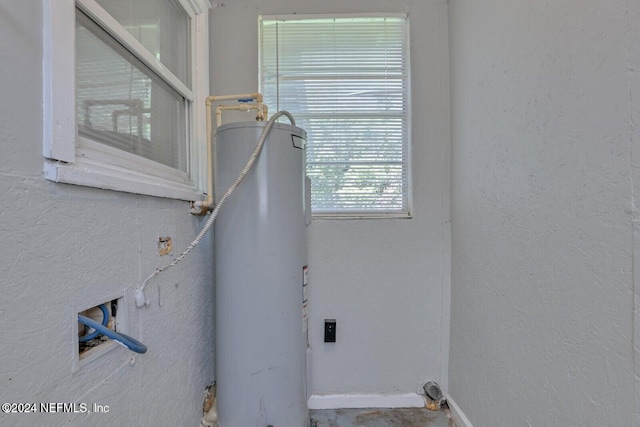 interior details with water heater