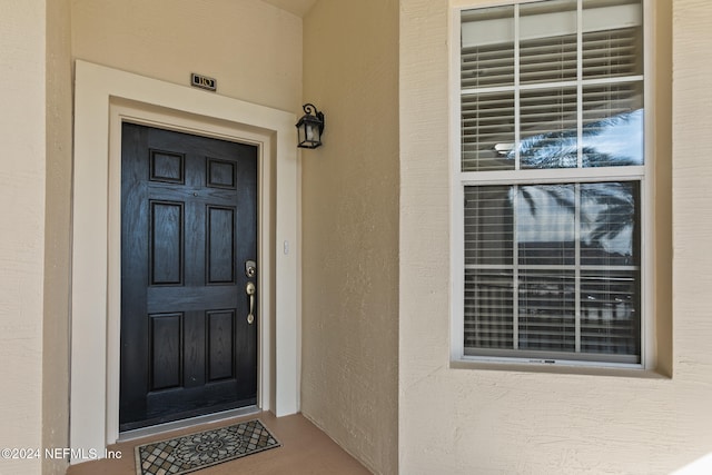 view of doorway to property