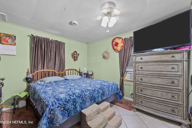 view of tiled bedroom