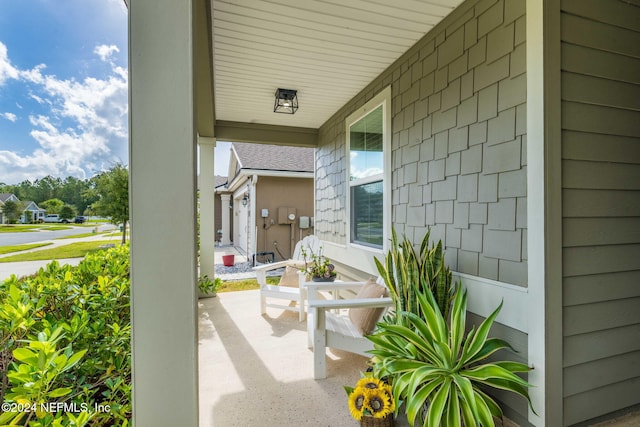 view of patio featuring covered porch