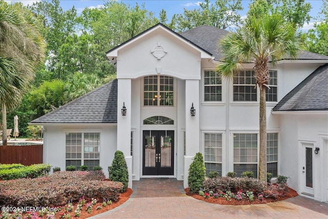 view of front of house featuring french doors