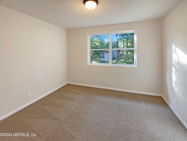 view of carpeted spare room