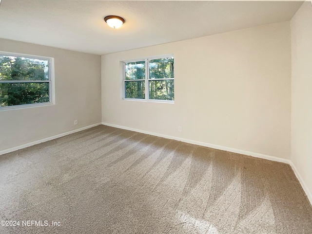 view of carpeted spare room