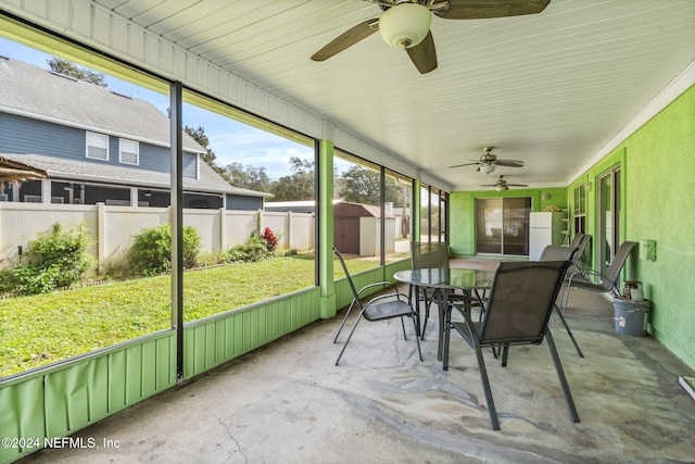 view of sunroom