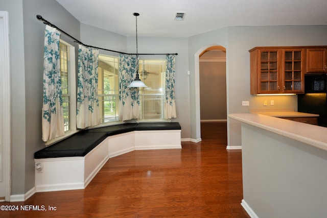 interior space featuring dark hardwood / wood-style floors