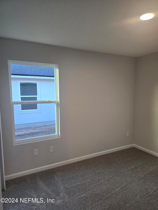 view of carpeted spare room