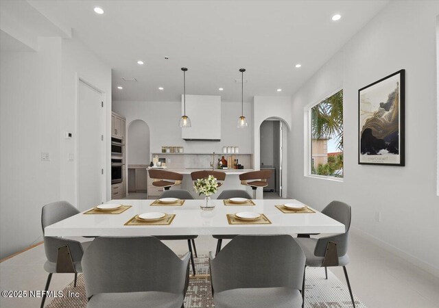 view of dining area