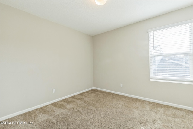 carpeted empty room featuring plenty of natural light