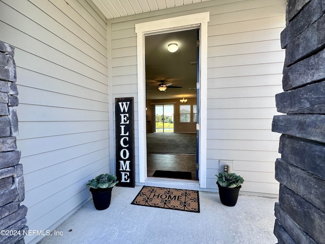 view of doorway to property